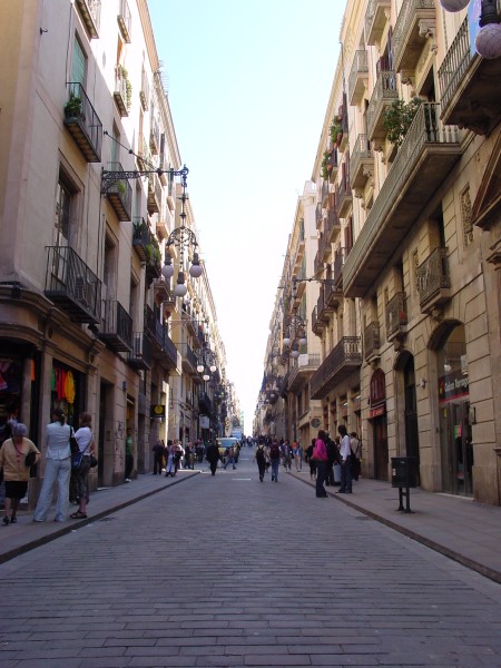 Strasse Ferran zum Hotel Rialto.JPG -                                
