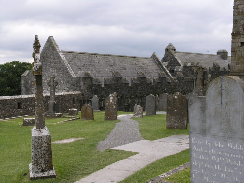 Cashel - Rock of Cashel Blick auf Hall of the Vicar's Choral.JPG - Photos of Ireland, in June 2005